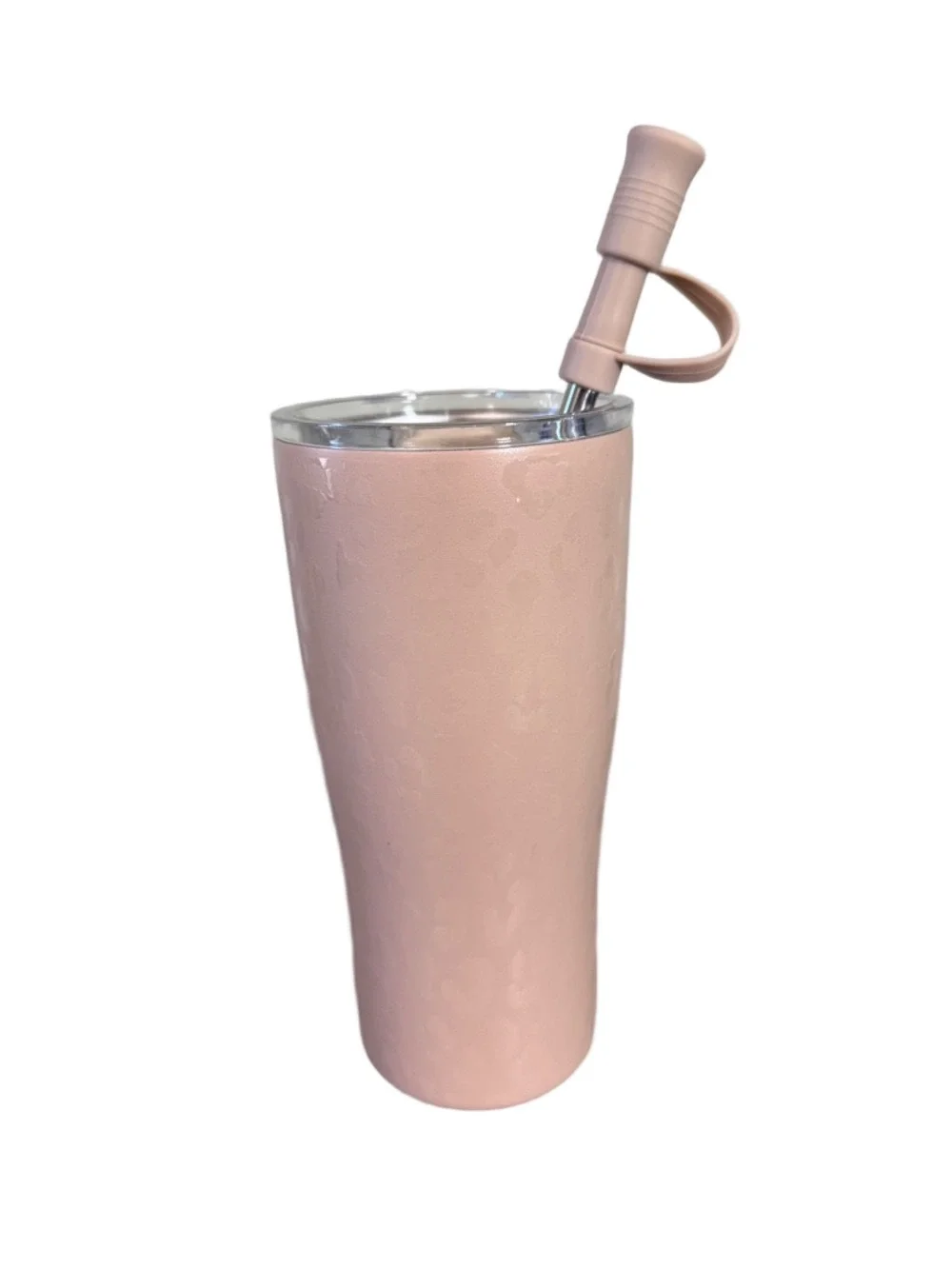Hydraflow Pink Leopard Print Tumbler with Straw 20oz